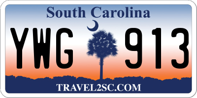 SC license plate YWG913