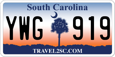 SC license plate YWG919