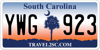 SC license plate YWG923