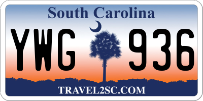 SC license plate YWG936
