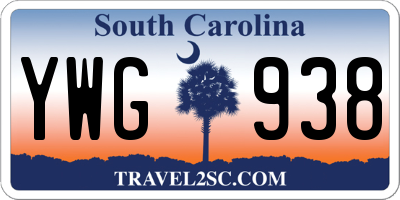 SC license plate YWG938