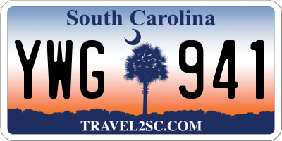 SC license plate YWG941