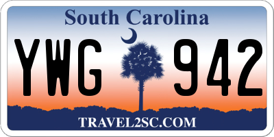 SC license plate YWG942