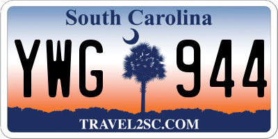 SC license plate YWG944