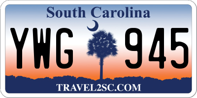 SC license plate YWG945