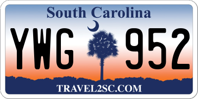 SC license plate YWG952