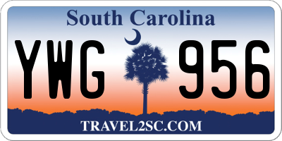 SC license plate YWG956