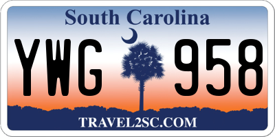SC license plate YWG958