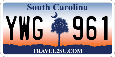 SC license plate YWG961