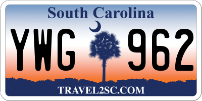SC license plate YWG962