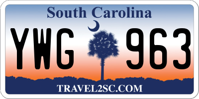 SC license plate YWG963