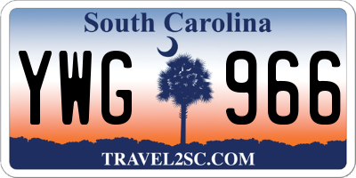 SC license plate YWG966