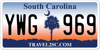 SC license plate YWG969