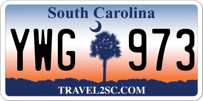 SC license plate YWG973