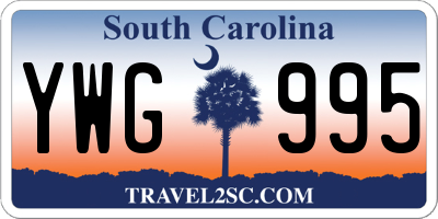 SC license plate YWG995