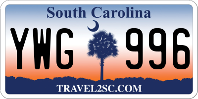 SC license plate YWG996