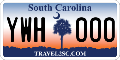 SC license plate YWH000