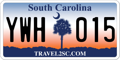 SC license plate YWH015