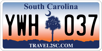 SC license plate YWH037