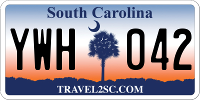 SC license plate YWH042