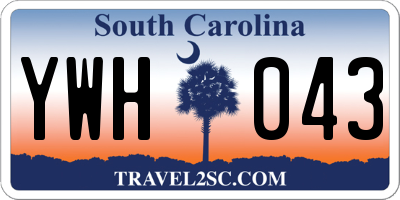 SC license plate YWH043