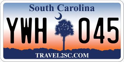 SC license plate YWH045