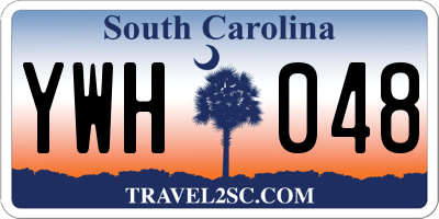 SC license plate YWH048