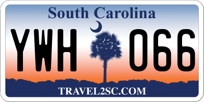 SC license plate YWH066