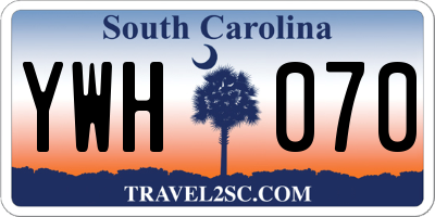 SC license plate YWH070