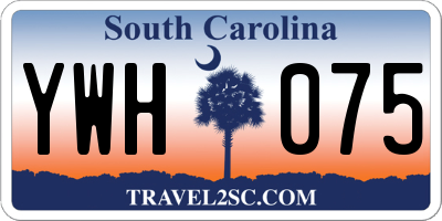 SC license plate YWH075