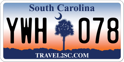 SC license plate YWH078