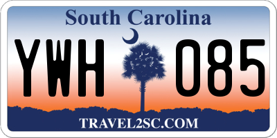 SC license plate YWH085