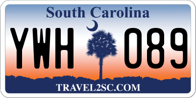 SC license plate YWH089