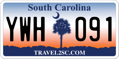 SC license plate YWH091
