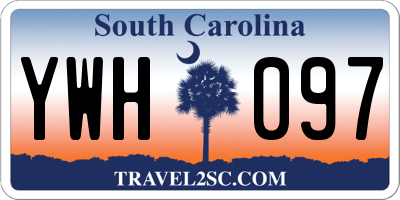 SC license plate YWH097