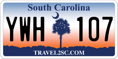 SC license plate YWH107