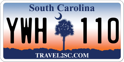 SC license plate YWH110