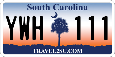 SC license plate YWH111