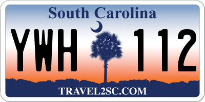 SC license plate YWH112