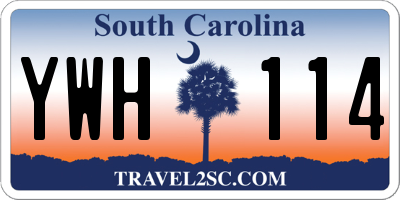 SC license plate YWH114