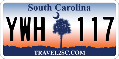 SC license plate YWH117