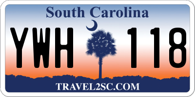SC license plate YWH118