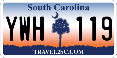 SC license plate YWH119