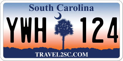 SC license plate YWH124