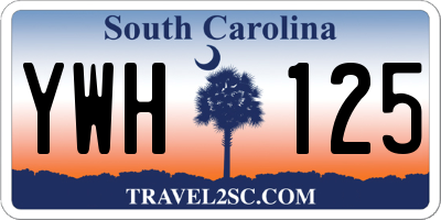 SC license plate YWH125