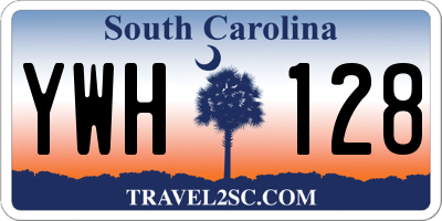 SC license plate YWH128