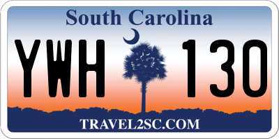 SC license plate YWH130