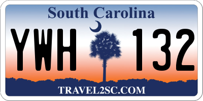 SC license plate YWH132