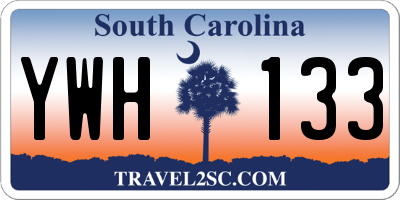 SC license plate YWH133