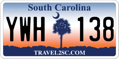 SC license plate YWH138